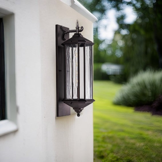 Wrought Iron Outdoor Waterproof 1-Light Wall Sconce Lamp