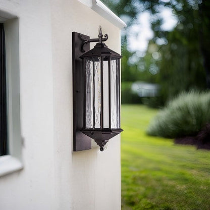 Wrought Iron Outdoor Waterproof 1-Light Wall Sconce Lamp