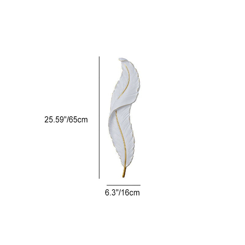 Nordic Feather Hardware Resin LED Wall Sconce Lamp