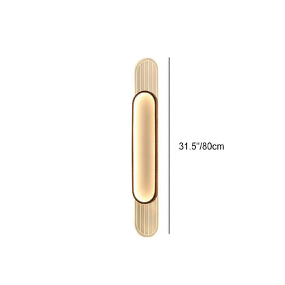 Nordic Iron Acrylic Strip Elliptical LED Wall Sconce Lamp
