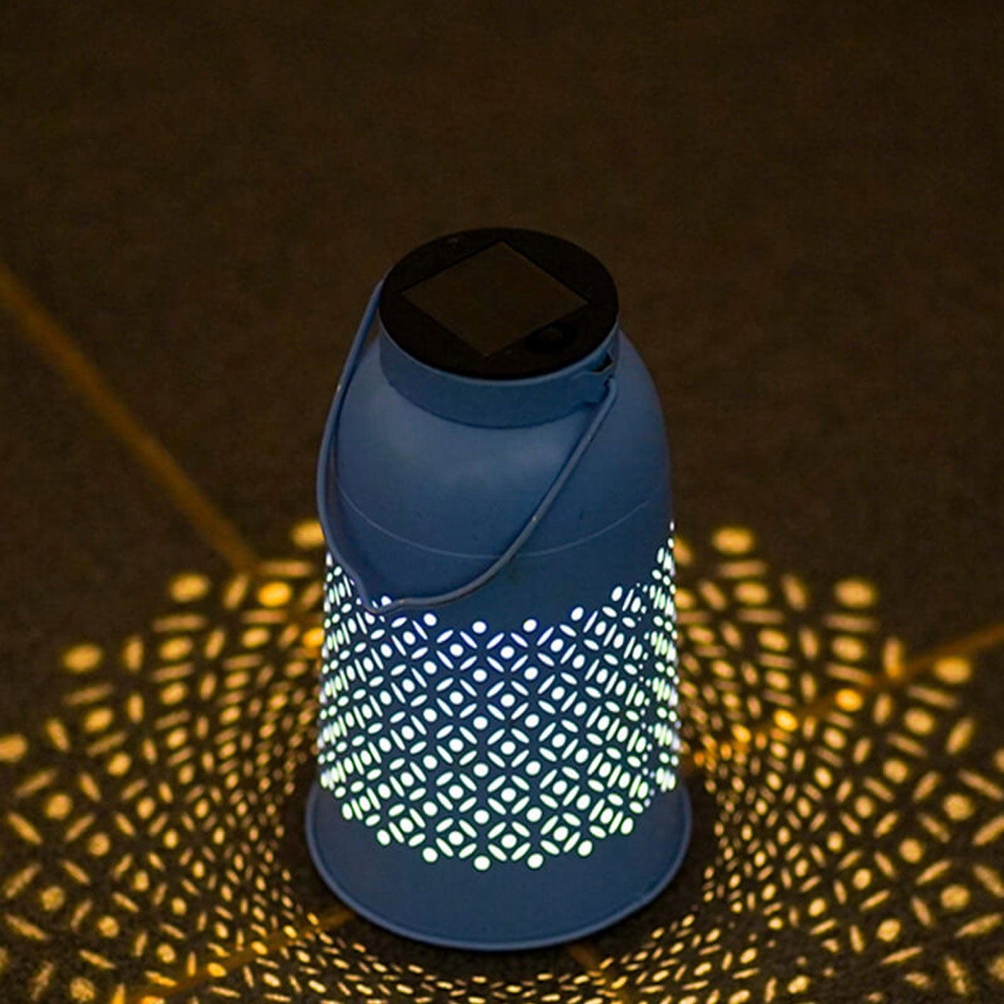 Solar Design Hollow Pattern LED Outdoor Decorative Light
