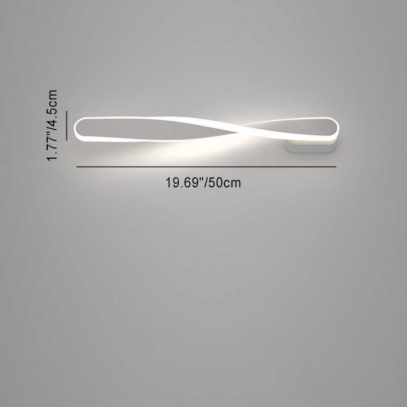 Spiral Long Aluminum Silicone LED Wall Sconce Lamp