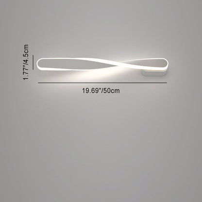 Spiral Long Aluminum Silicone LED Wall Sconce Lamp
