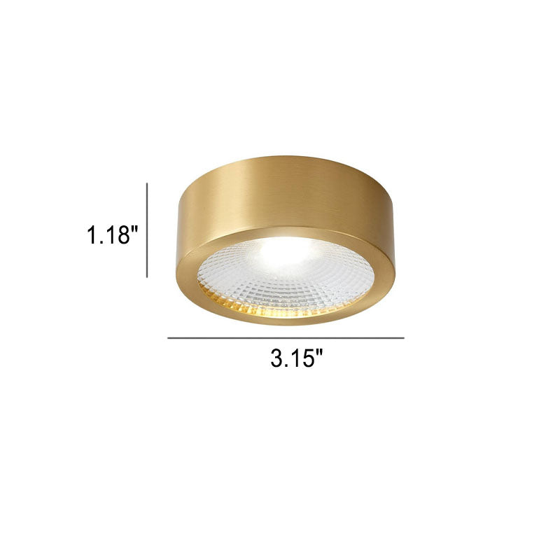 Nordic Luxury Copper Ultra-Thin LED Flush Mount Light
