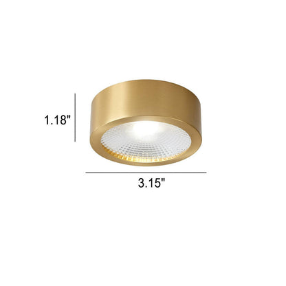 Nordic Luxury Copper Ultra-Thin LED Flush Mount Light