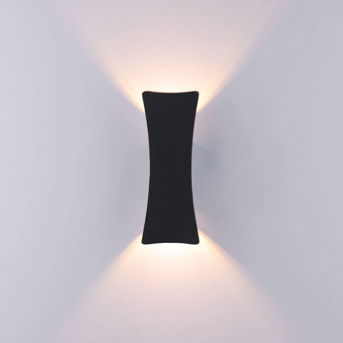 Rectangular Curved LED Outdoor Waterproof Wall Sconce Lamp