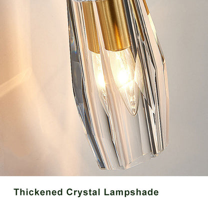 Modern Crystal 1-Light Baseball Bat Sconce Lamp