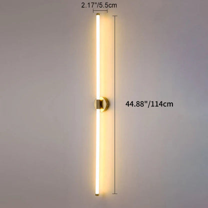 Round Base Long Strip Iron Silicone LED Wall Sconce Lamp