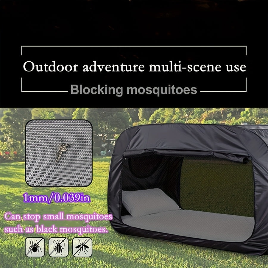 Foldable Tent Bed with Zip Closure and Mesh Vents