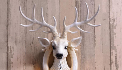 Vintage Antler Fruits Shade Resin 1-Light Wall Sconce Lamp