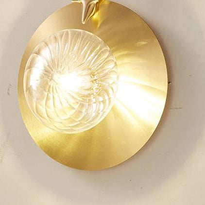 All Copper Light Luxury Deer Head 1-Light Wall Sconce Lamp