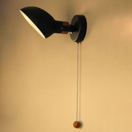 Iron Round Head Rotatable 1-Light Wall Sconce Lamp