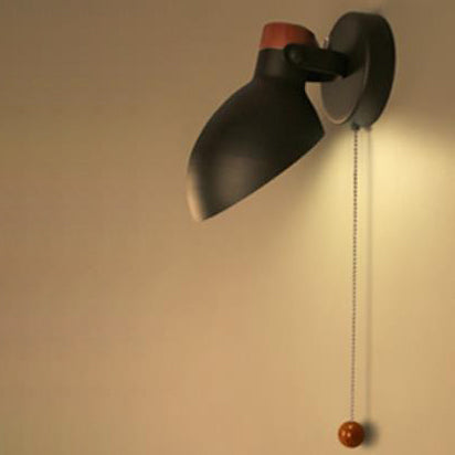 Iron Round Head Rotatable 1-Light Wall Sconce Lamp