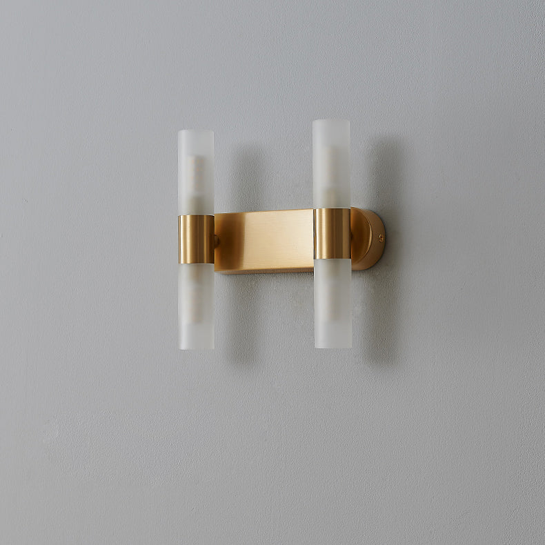 Column Acrylic Brass 1/2/4 Light LED Wall Sconce Lamp