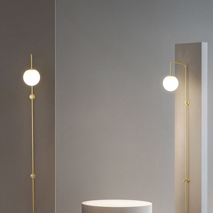 Simplicity Full Copper Long Bar 1-Light Wall Sconce Lamp