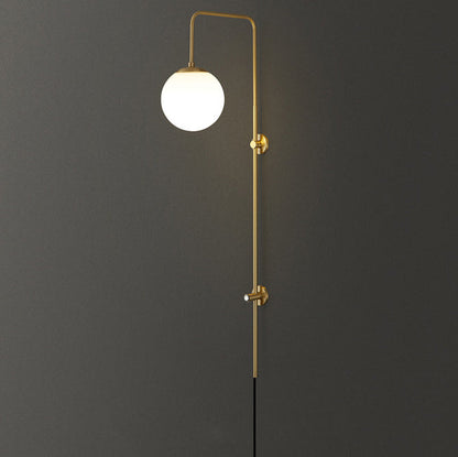 Simplicity Full Copper Long Bar 1-Light Wall Sconce Lamp
