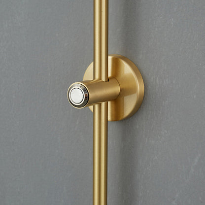 Simplicity Full Copper Long Bar 1-Light Wall Sconce Lamp