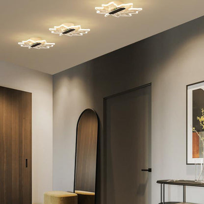 Art Deco Acrylic Maple Leaf Shape LED Wall Sconce Lamp