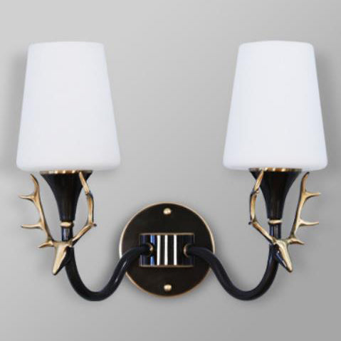 Full Exquisite Deer Head Design 1/2-Light Wall Sconce Lamp