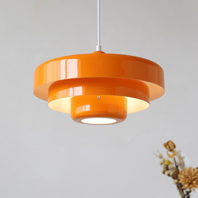 Nordic Vintage Multi-Layered Round Metal Pendant Light