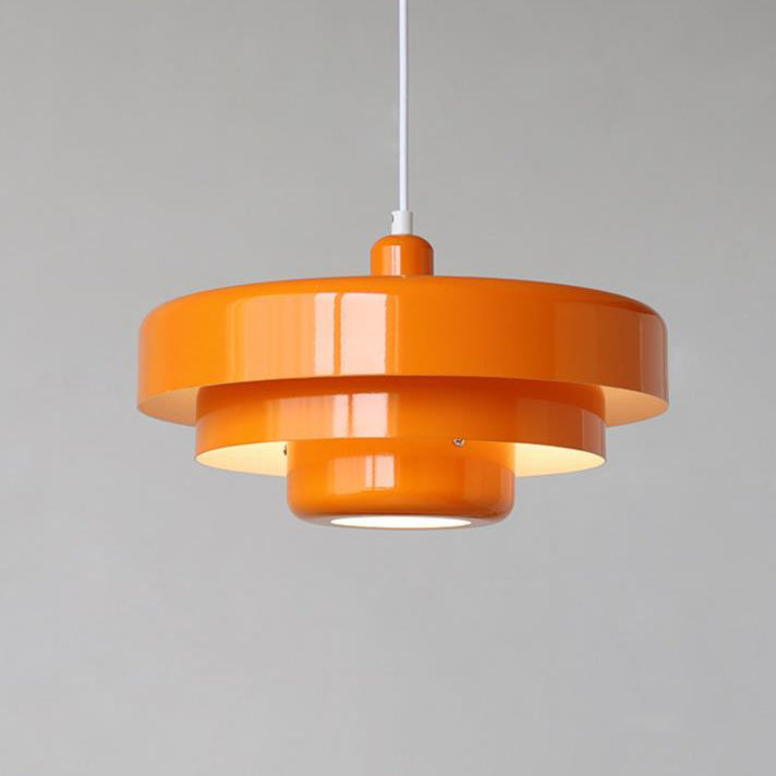 Nordic Vintage Multi-Layered Round Metal Pendant Light