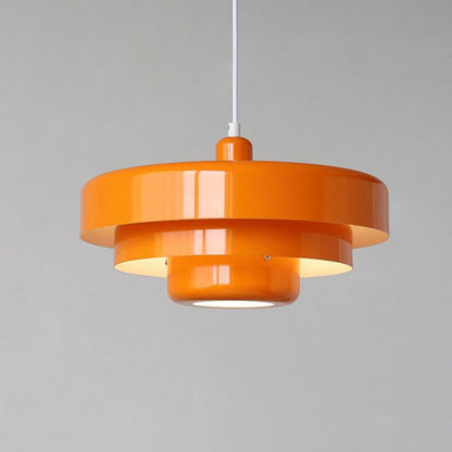 Nordic Vintage Multi-Layered Round Metal Pendant Light