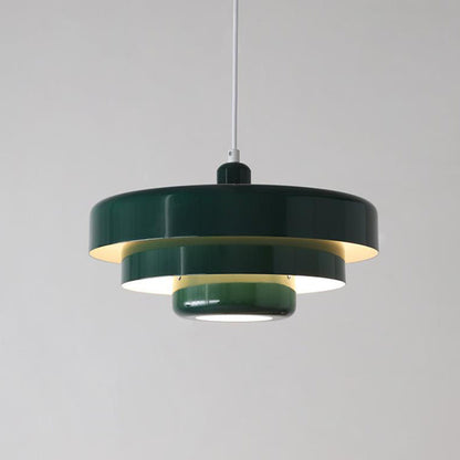 Nordic Vintage Multi-Layered Round Metal Pendant Light