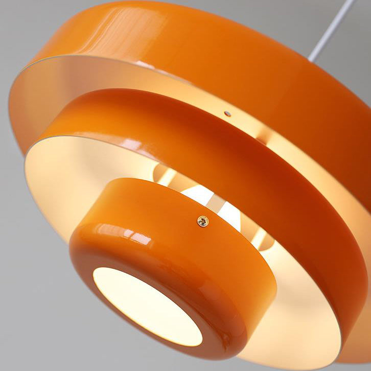 Nordic Vintage Multi-Layered Round Metal Pendant Light