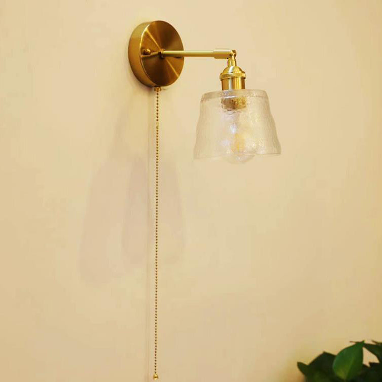 Nordic Glass Creative Zipper 1-Light Wall Sconce Lamp