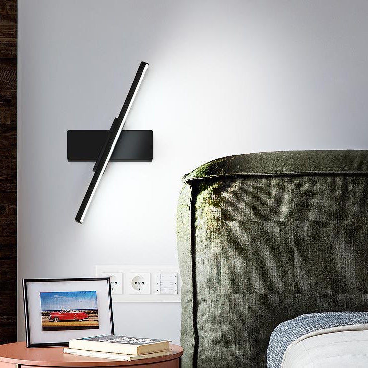 Iron Long Bar Design Rotatable LED Wall Sconce Lamp