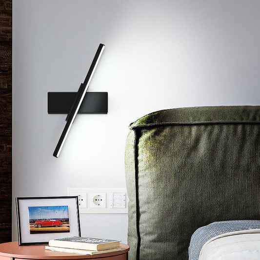 Iron Long Bar Design Rotatable LED Wall Sconce Lamp