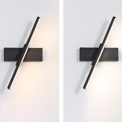 Iron Long Bar Design Rotatable LED Wall Sconce Lamp