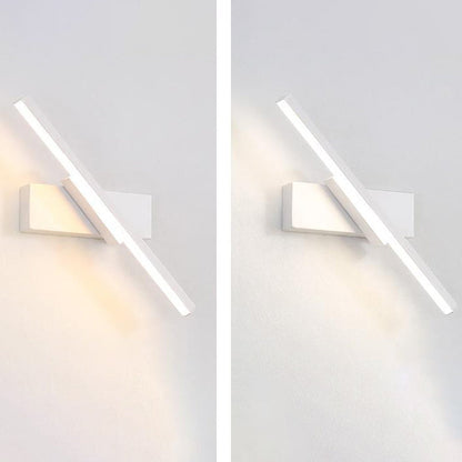 Iron Long Bar Design Rotatable LED Wall Sconce Lamp