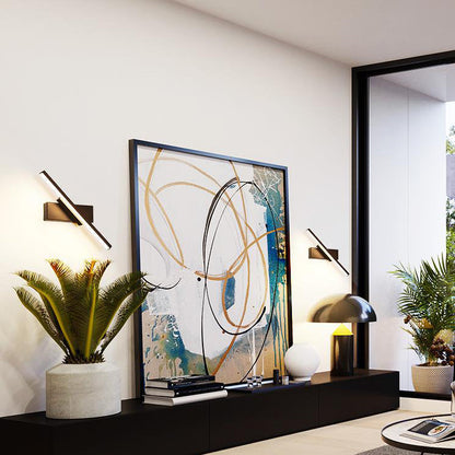 Iron Long Bar Design Rotatable LED Wall Sconce Lamp