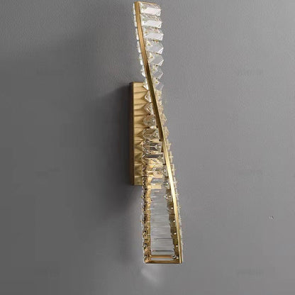Crystal Light Luxury Spiral Design LED Wall Sconce Lamp