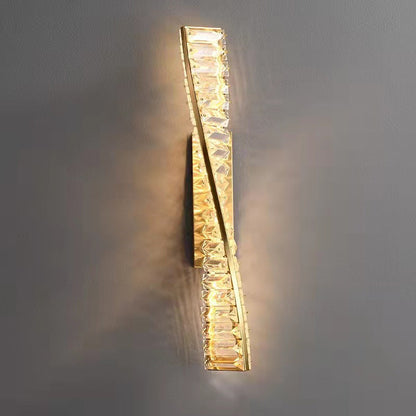Crystal Light Luxury Spiral Design LED Wall Sconce Lamp