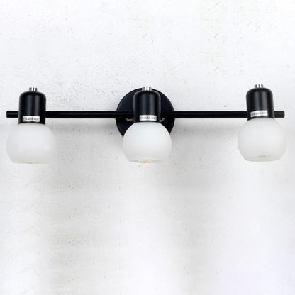 White Glass Dome Vanity Light 2/3 Light Wall Sconce Lamp