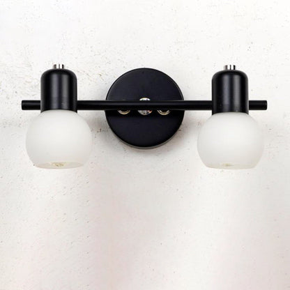 White Glass Dome Vanity Light 2/3 Light Wall Sconce Lamp