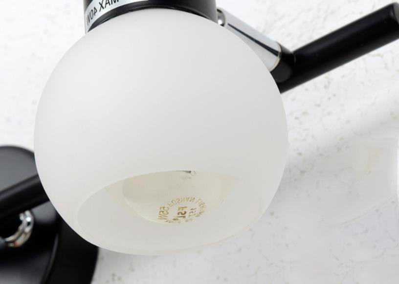 White Glass Dome Vanity Light 2/3 Light Wall Sconce Lamp