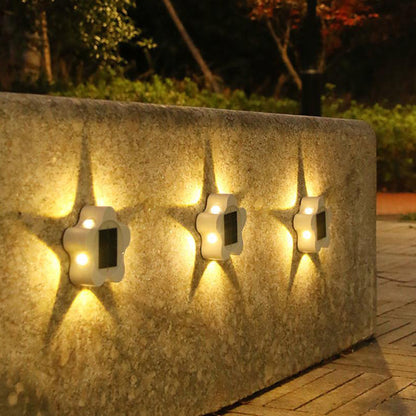 Solar Plum Outdoor Waterproof Decorative Wall Sconce Lamp
