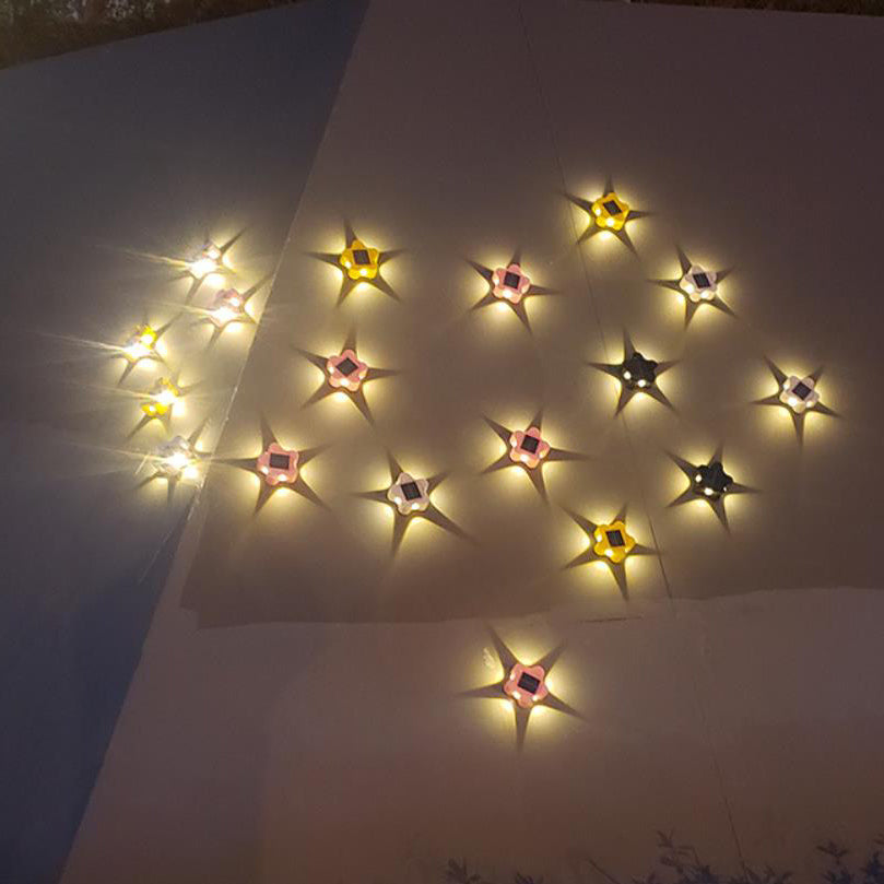 Solar Plum Outdoor Waterproof Decorative Wall Sconce Lamp