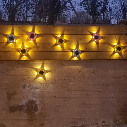 Solar Plum Outdoor Waterproof Decorative Wall Sconce Lamp