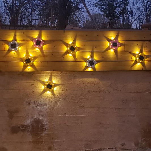 Solar Plum Outdoor Waterproof Decorative Wall Sconce Lamp
