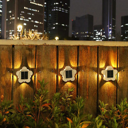 Solar Plum Outdoor Waterproof Decorative Wall Sconce Lamp