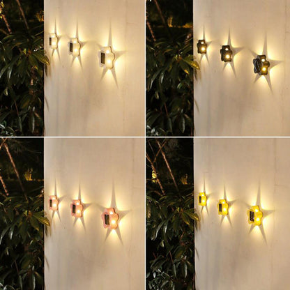 Solar Plum Outdoor Waterproof Decorative Wall Sconce Lamp