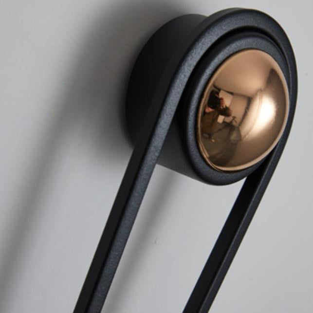 Luxury Round Acrylic Metal Hanging LED Wall Sconce Lamp