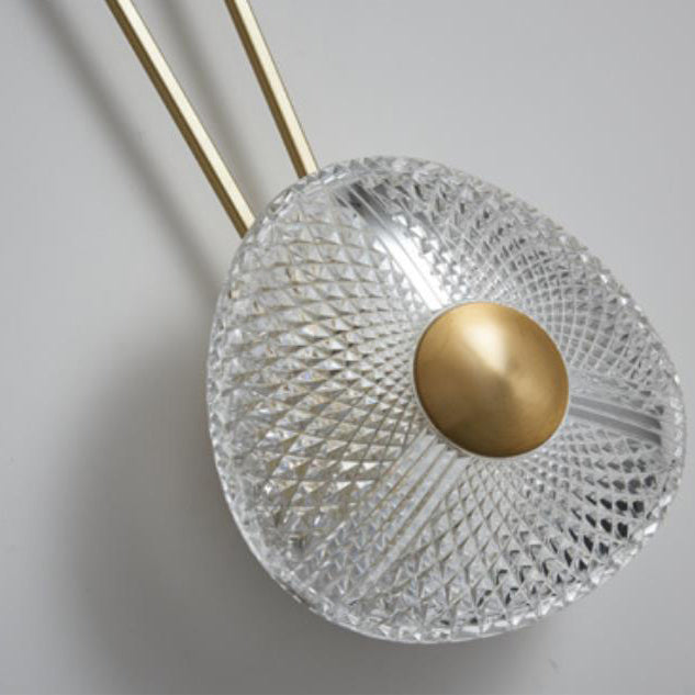 Luxury Round Acrylic Metal Hanging LED Wall Sconce Lamp