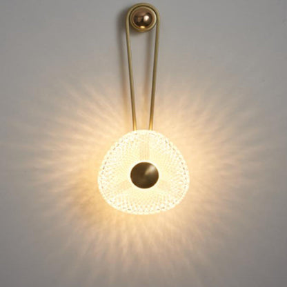 Luxury Round Acrylic Metal Hanging LED Wall Sconce Lamp