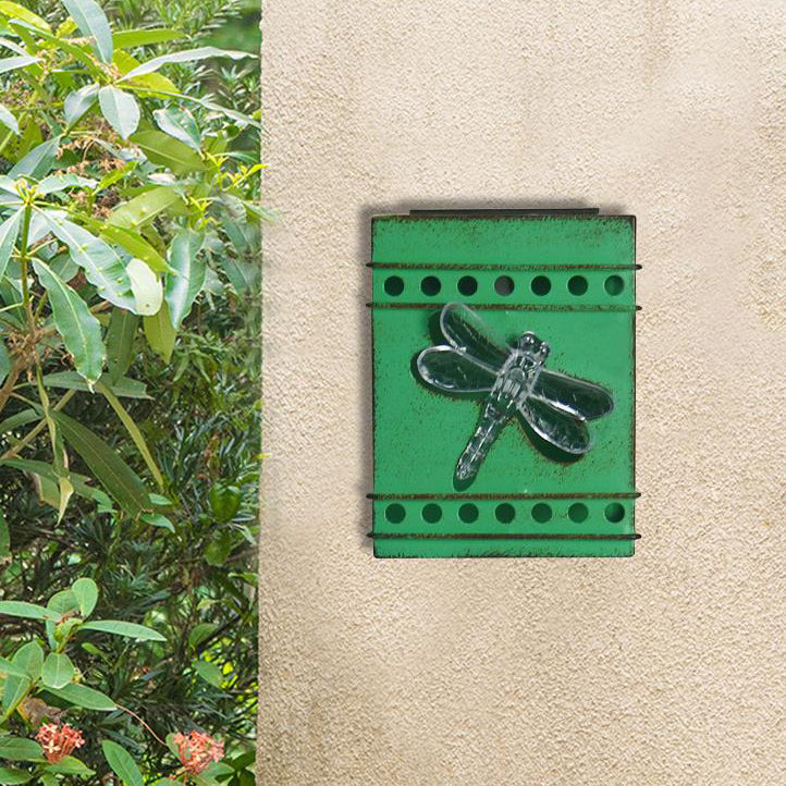 Solar Box Aged Iron LED Outdoor Fence Wall Sconce Lamp