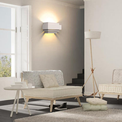 European Solid Color Half-circle Iron LED Wall Sconce Lamp